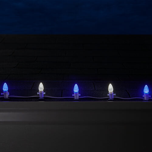 C7 Blue / Cool White OptiCore Commercial LED Christmas Lights, Lights