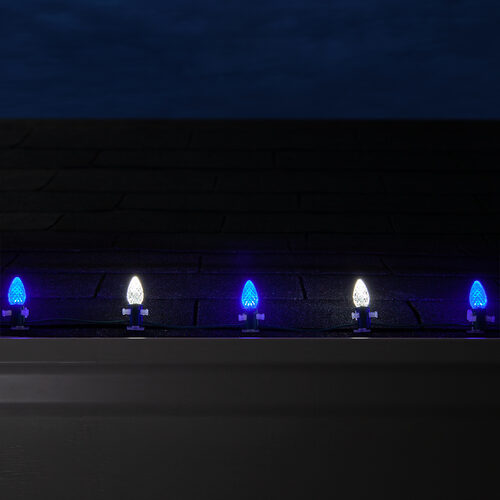 C7 Blue / Cool White OptiCore Commercial LED Christmas Lights, Lights