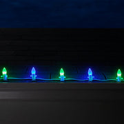 C7 Blue / Green Smooth OptiCore Commercial LED Christmas Lights, Lights