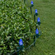 C7 Blue OptiCore Christmas LED Pathway Lights, 100 Lights, 7.5 Inch Stakes, 100'