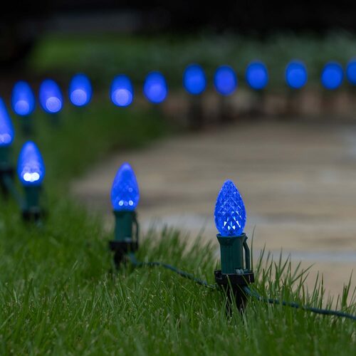 C7 Blue OptiCore Commercial LED Christmas Lights, Lights