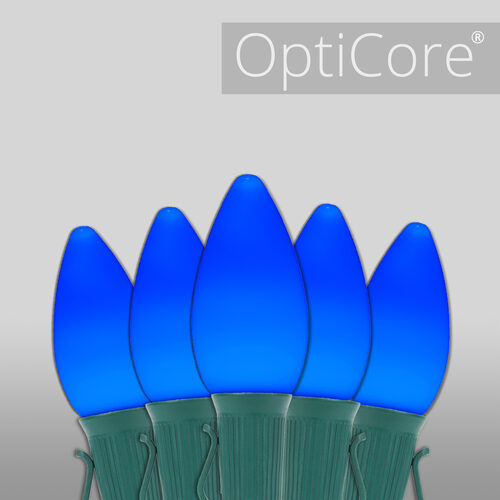 C7 Blue Smooth OptiCore Commercial LED Christmas Lights, Lights