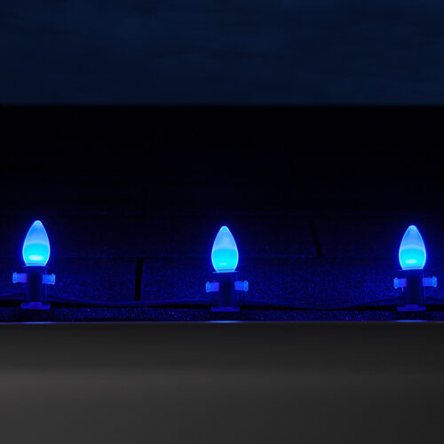 C7 Blue Smooth OptiCore Commercial LED Christmas Lights, Lights