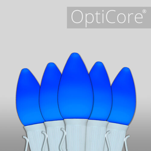 C7 Blue Smooth OptiCore Commercial LED Christmas Lights, Lights