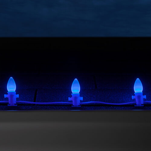 C7 Blue Smooth OptiCore Commercial LED Christmas Lights, Lights