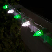 C7 Cool White / Green OptiCore Commercial LED Christmas Lights, Lights