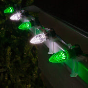 C7 Cool White / Green OptiCore Commercial LED Christmas Lights, Lights