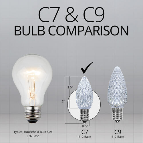 C7 Cool White Kringle Traditions® LED Bulbs