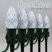 C7 Cool White OptiCore Christmas Pathway Lights, Lights, PathPRO TM Stakes