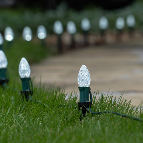 C7 Cool White OptiCore Christmas Pathway Lights, Lights, PathPRO TM Stakes