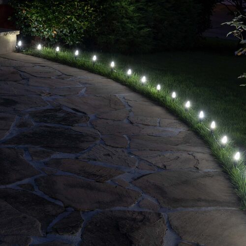 C7 Cool White OptiCore Commercial LED Christmas Lights, Lights