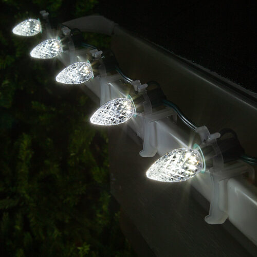 C7 Cool White OptiCore Commercial LED Christmas Lights, Lights