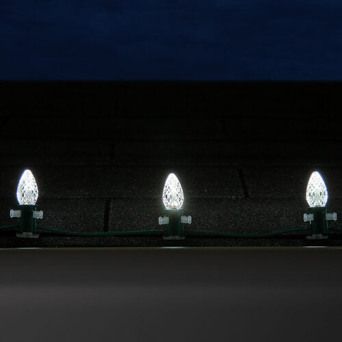 C7 Cool White OptiCore Commercial LED Christmas Lights, Lights