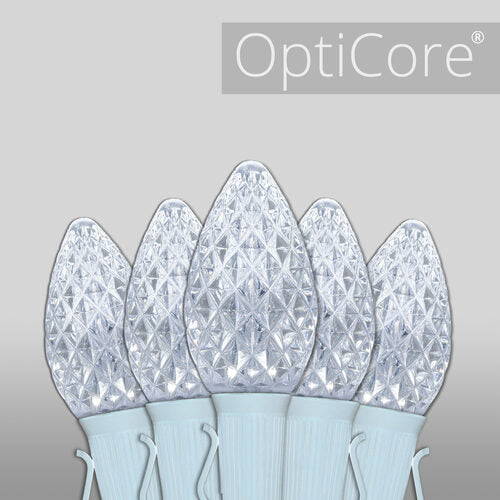 C7 Cool White OptiCore Commercial LED Christmas Lights, Lights