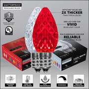C7 Cool White / Red OptiCore Christmas Pathway Lights, Lights, PathPRO TM Stakes