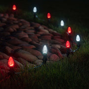 C7 Cool White / Red OptiCore Commercial LED Christmas Lights, Lights