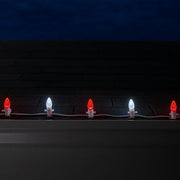 C7 Cool White / Red OptiCore Commercial LED Christmas Lights, Lights