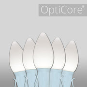 C7 Cool White Smooth OptiCore Commercial LED Christmas Lights, Lights