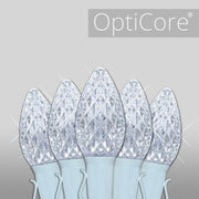 C7 Cool White Twinkle OptiCore Commercial LED Christmas Lights, Lights