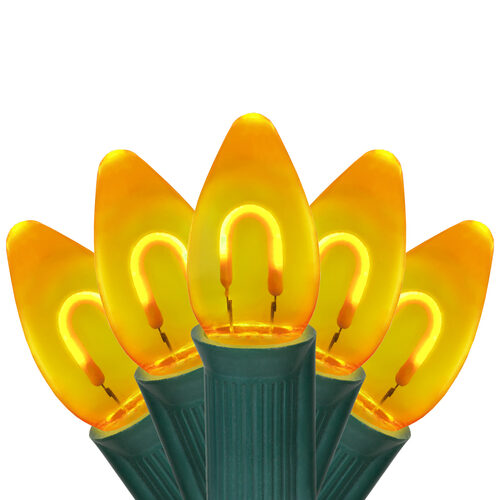 C7 Gold FlexFilament Shatterproof Vintage Commercial LED Christmas Lights, Lights
