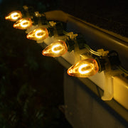 C7 Gold FlexFilament Shatterproof Vintage Commercial LED Christmas Lights, Lights
