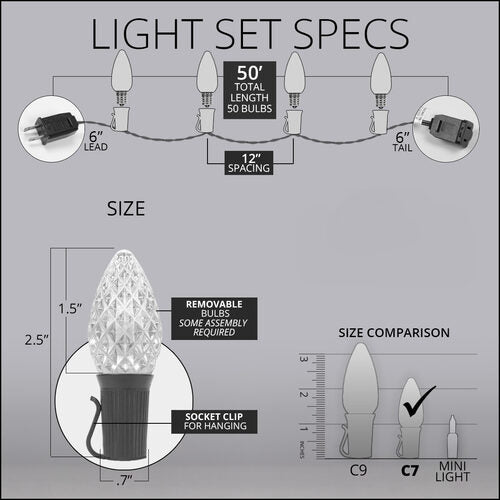C7 Gold OptiCore Commercial LED Christmas Lights, Lights