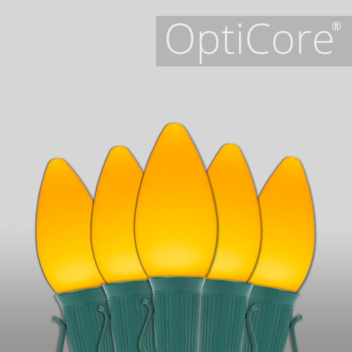 C7 Gold Smooth OptiCore Commercial LED Christmas Lights, Lights