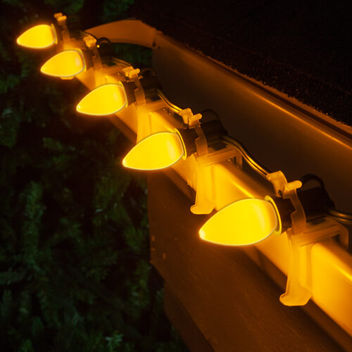 C7 Gold Smooth OptiCore Commercial LED Christmas Lights, Lights