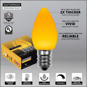 C7 Gold Smooth OptiCore Commercial LED Christmas Lights, Lights