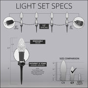 C7 Green OptiCore Christmas Pathway Lights, Lights, PathPRO TM Stakes