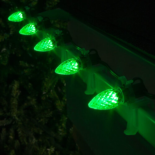 C7 Green OptiCore Commercial LED Christmas Lights, Lights
