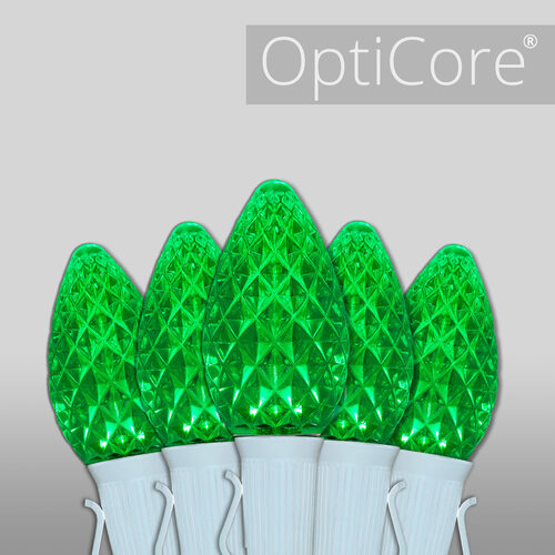 C7 Green OptiCore Commercial LED Christmas Lights, Lights