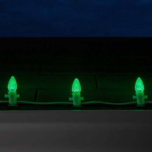 C7 Green OptiCore Commercial LED Christmas Lights, Lights
