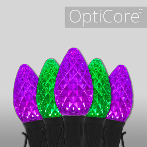 C7 Green / Purple OptiCore Commercial LED Halloween Lights, Lights