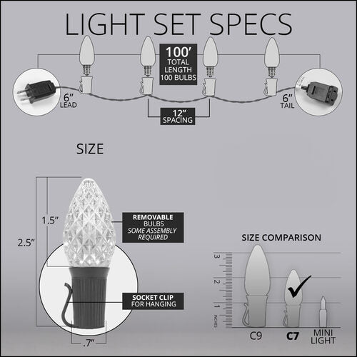 C7 Green / Purple OptiCore Commercial LED Halloween Lights, Lights