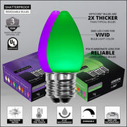 C7 Green / Purple Smooth OptiCore Commercial LED Halloween Lights, Lights