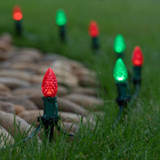 C7 Green / Red OptiCore Christmas Pathway Lights, Lights, PathPRO TM Stakes