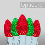 C7 Green / Red OptiCore Commercial LED Christmas Lights, Lights