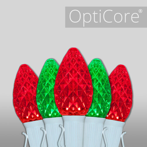 C7 Green / Red OptiCore Commercial LED Christmas Lights, Lights