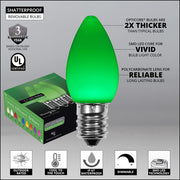 C7 Green Smooth OptiCore Commercial LED Christmas Lights, Lights