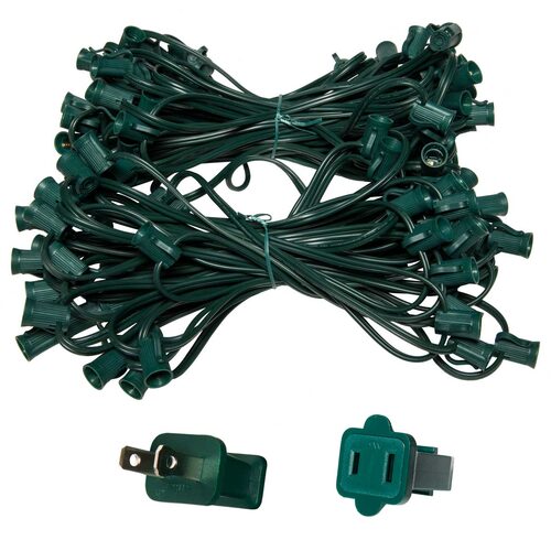 C7 Light Stringer, Length, 7 Amp SPT1W Green Wire