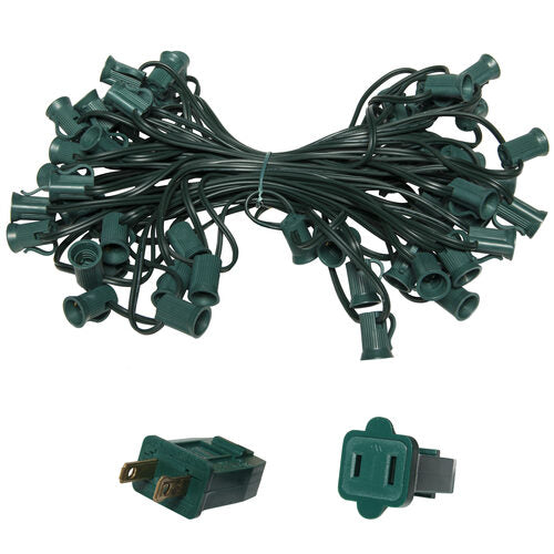 C7 Light Stringer, Length, 7 Amp SPT1W Green Wire