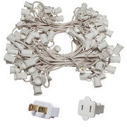 C7 Light Stringer, Length, 5 Amp SPT1W White Wire