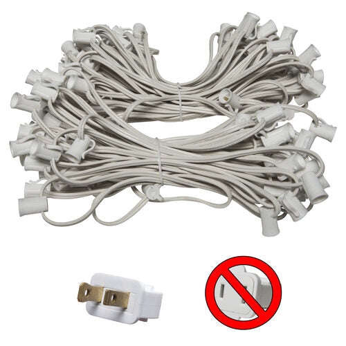 C7 Light Stringer, Length, 5 Amp SPT1W White Wire