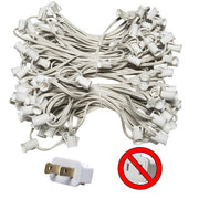C7 Light Stringer, Length, 5 Amp SPT1W White Wire