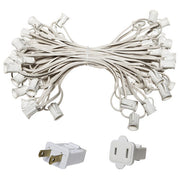 C7 Light Stringer, Length, 5 Amp SPT1W White Wire