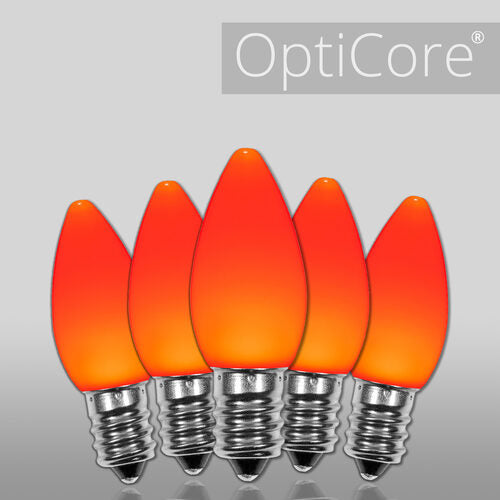 C7 Opaque Amber OptiCore LED Bulbs