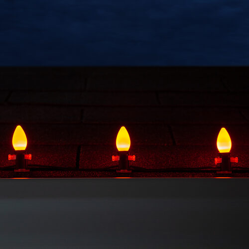 C7 Opaque Amber OptiCore LED Bulbs