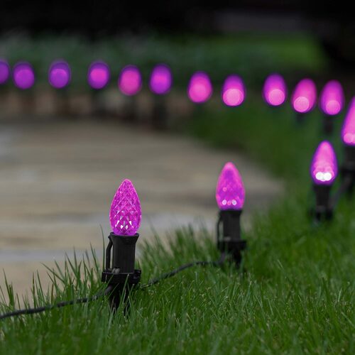 C7 Pink OptiCore Commercial LED Christmas Lights, Lights