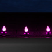 C7 Pink Smooth OptiCore Commercial LED Christmas Lights, Lights